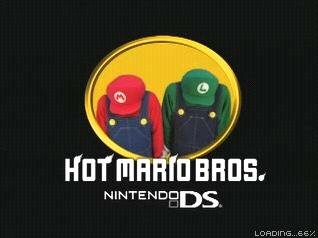Mario y Luigi jugando Mario Kart DS