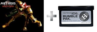 Metroid Prime Hunters más el DS Rumble Pak
