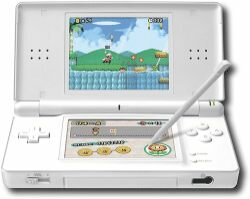 NDS Lite Polar White con New Super Mario Bros.