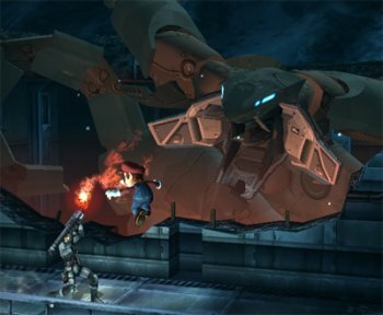 Snake vs. Mario en la Isla Shadow Moses